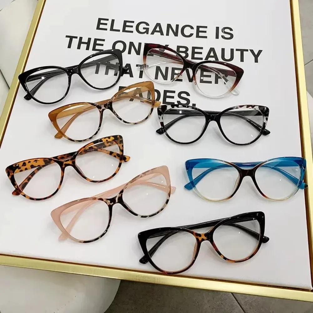 Photochromic Eyeglasses for Women, Anti Blue Light Computer Glasses, Fashion Oval Frame, Plain Spectacles for Ladies