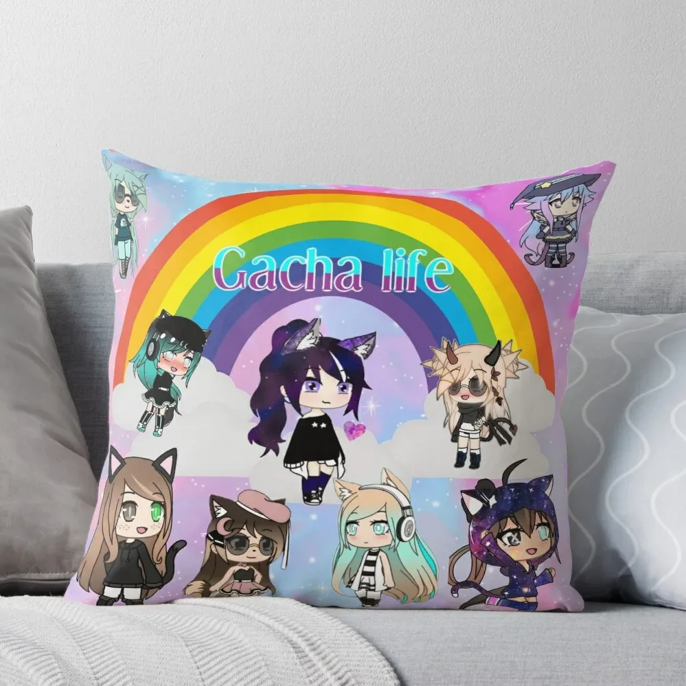 

gacha life anime pack Throw Pillow Custom Cushion Decorative Cushions