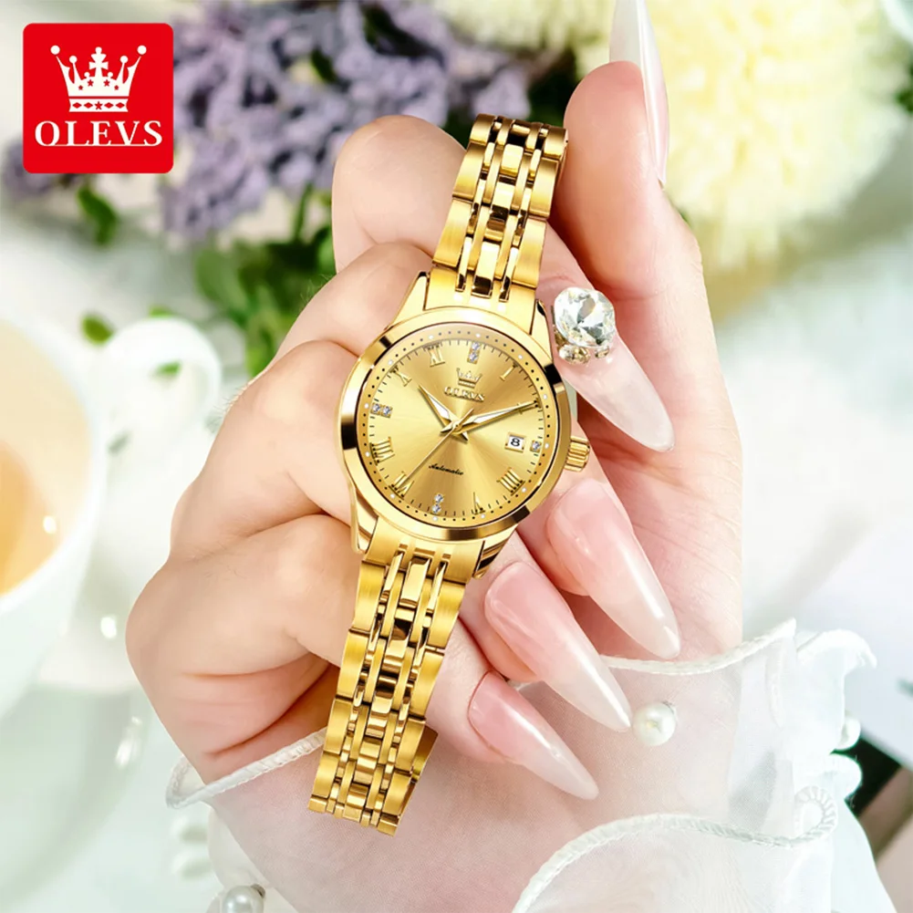 OLEVS Women Watch 7062 Original Luxurious Fashion Mechanical