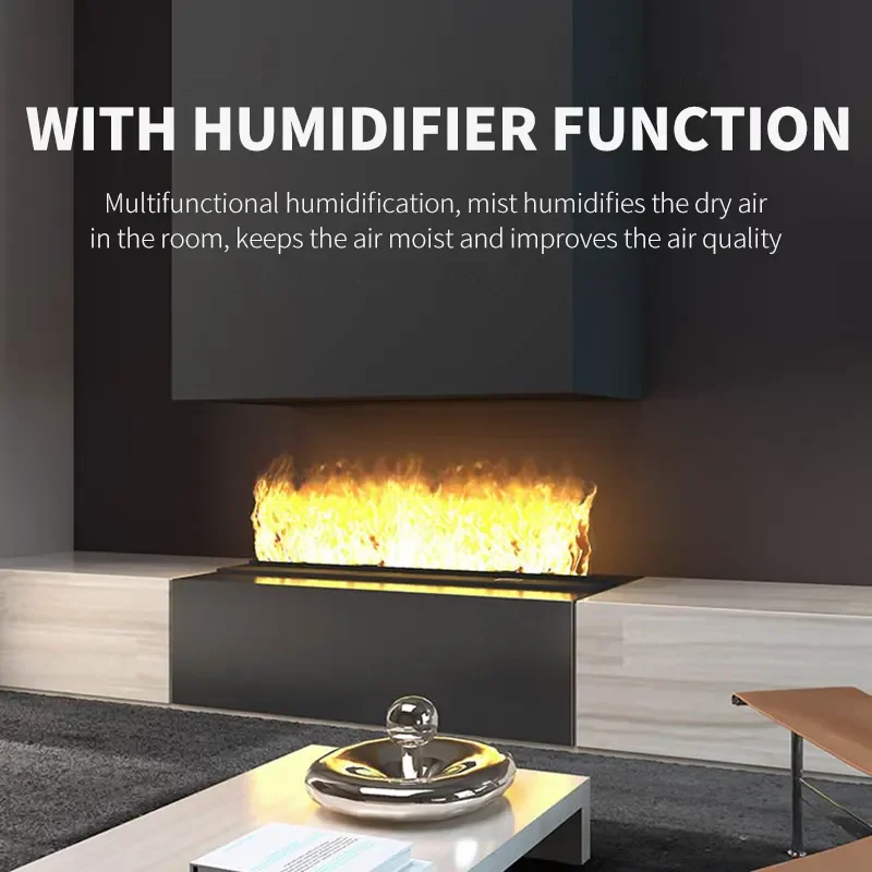 Steam Water Fireplace Flame Humidifier Remote APP Control Indoor Chimney  Color Changing LED Wall Mounted Electric Fireplace - AliExpress