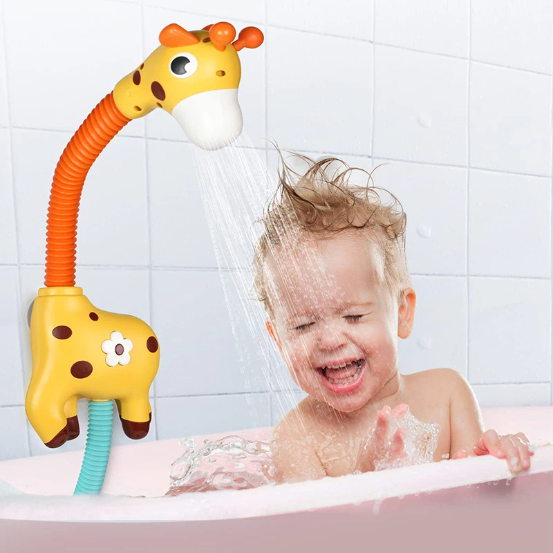 QWZNewBabyBathToysPenguinElectricSprayWaterKidsBathroom