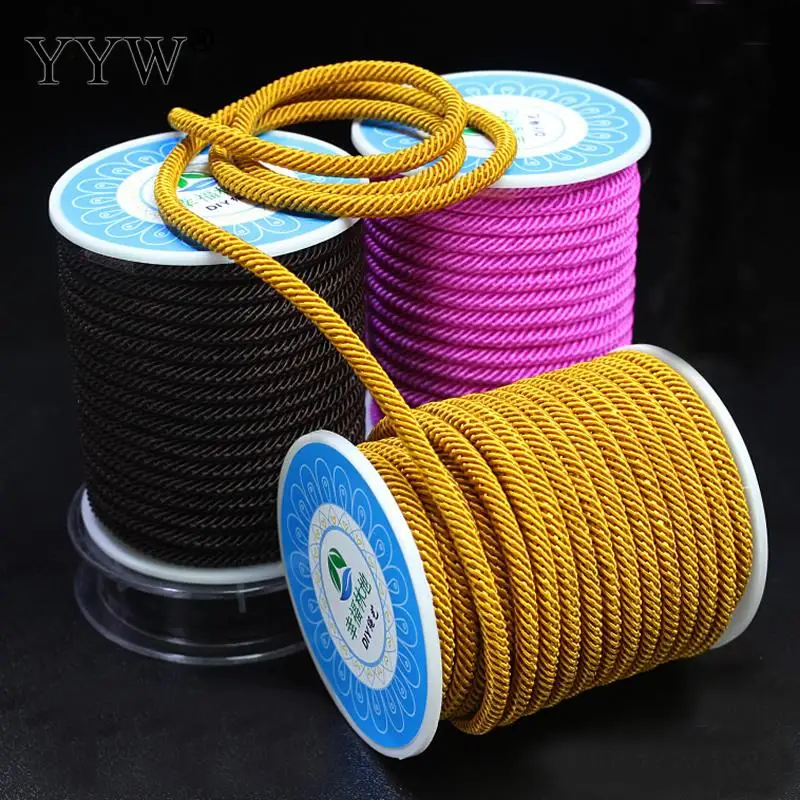

Wholesale 9m/Spool 4mm Nylon Cord Chinese Knot Silky Macrame Cord Beading Braided String Thread DIY Make Bracelet Necklace Rope