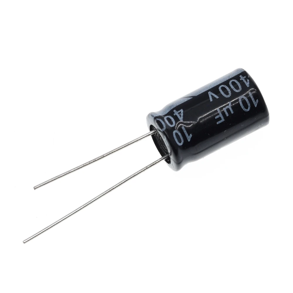 TZT 10PCS Higt quality 400V10UF 10*17mm 10UF 400V 10*17 Electrolytic capacitor
