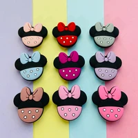 10Pcs Minnie Shape Silicone Beads BPA Free Baby Teething Bead For DIY Pacifier Chain Accessories Nursing Baby Teething Toy 1