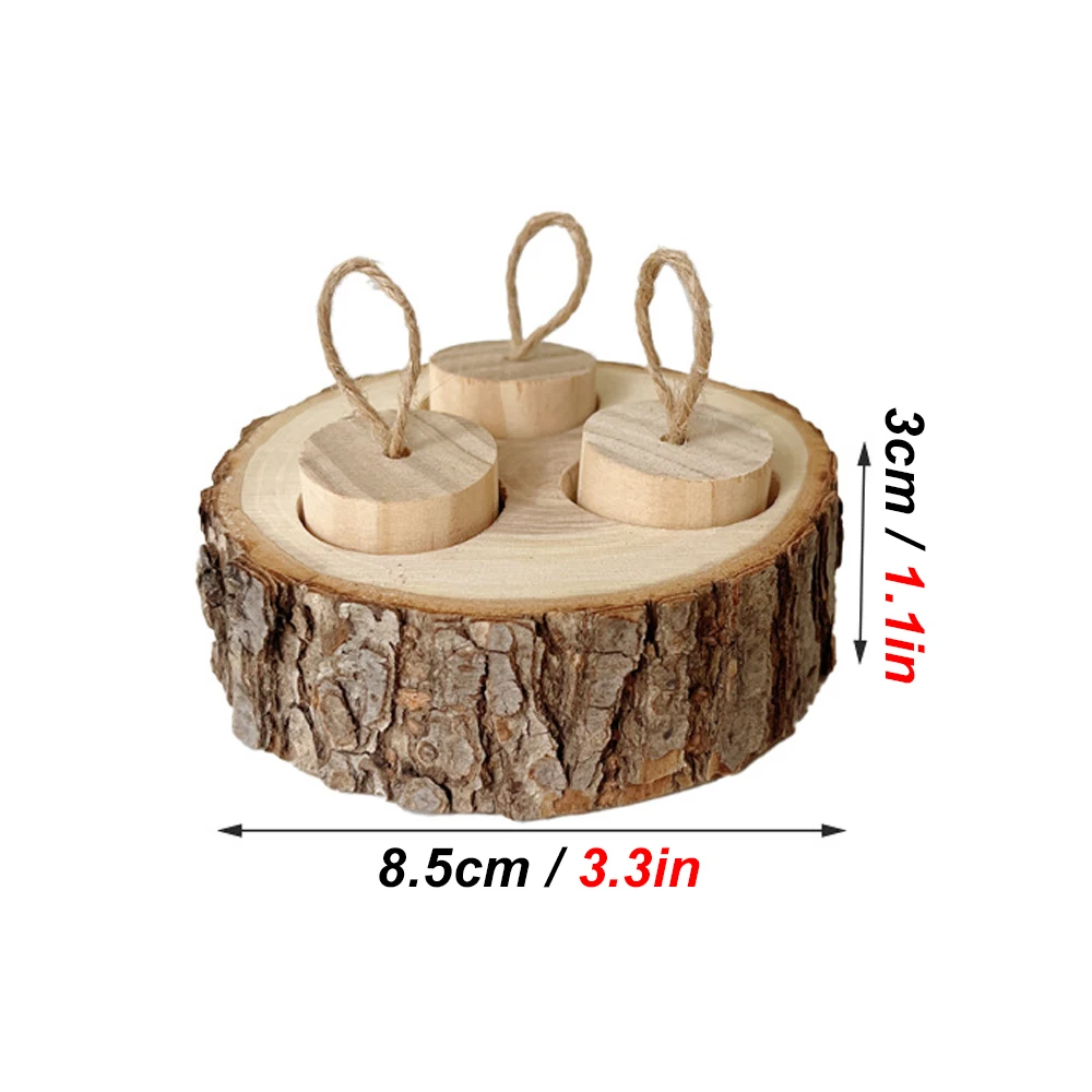 Wood Round Chew Toy for Small Pets 6