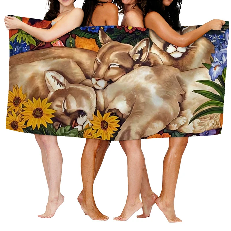 Home bath towels for the body towels bathroom quick drying microfiber beach towel Oil painting style man large sports towel 4