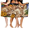 Home bath towels for the body towels bathroom quick drying microfiber beach towel Oil painting style man large sports towel 4