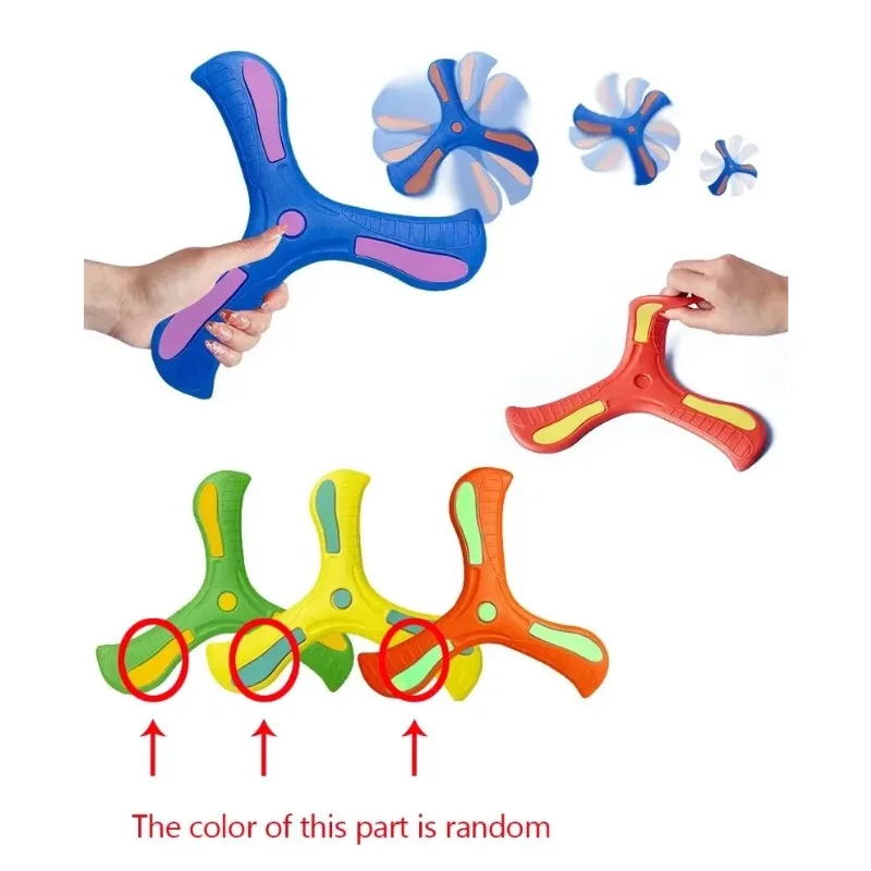 Children's Boomerang Toy V-Shaped Dart Returning Boomerang Throwing Target Spinner Three-Bladed Flying Disc Parent-Child