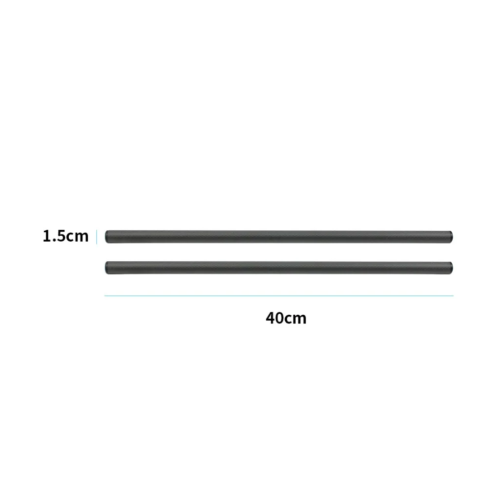 2PCS 10cm 25cm 30cm 40cm Carbon Fiber Tube Rod w/ 15mm Telephoto Lens Support fo