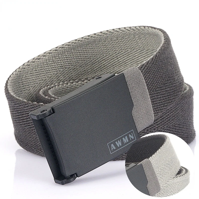 3,8 cm Einfarbig Unisex Nylon Gürtel Kunststoff Schnalle Doppel Farbe Leinwand Casual Outdoor Atmungsaktive herren Gürtel Großhandel