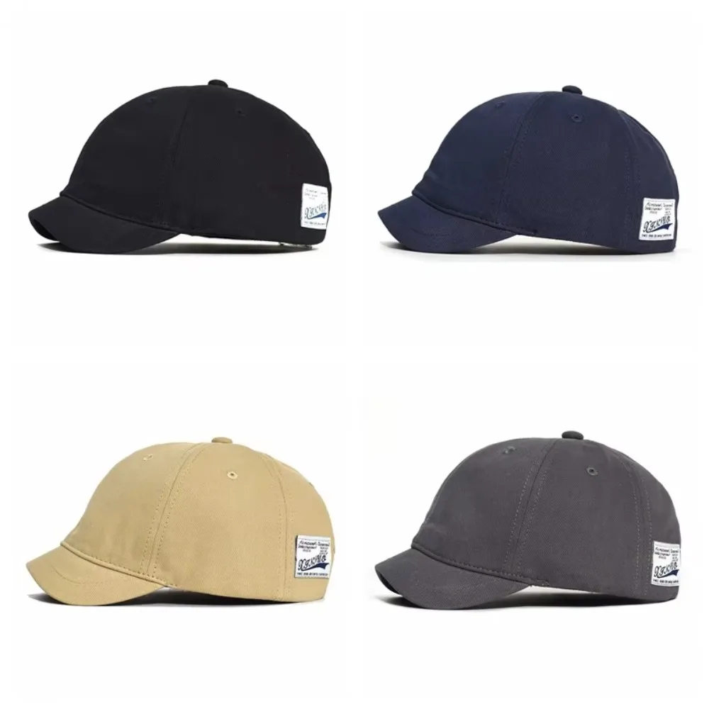 Vintage Baseballkappe mit kurzer Krempe, Baumwolle, verstellbar, Sonnenschutz, Klettverschluss, Nylon, Low-Profile-Kappen für Herren und Damen