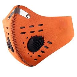Men's Outdoor Sports Reusable Dustproof Face Mask with Activated Carbon Filter (Orange)