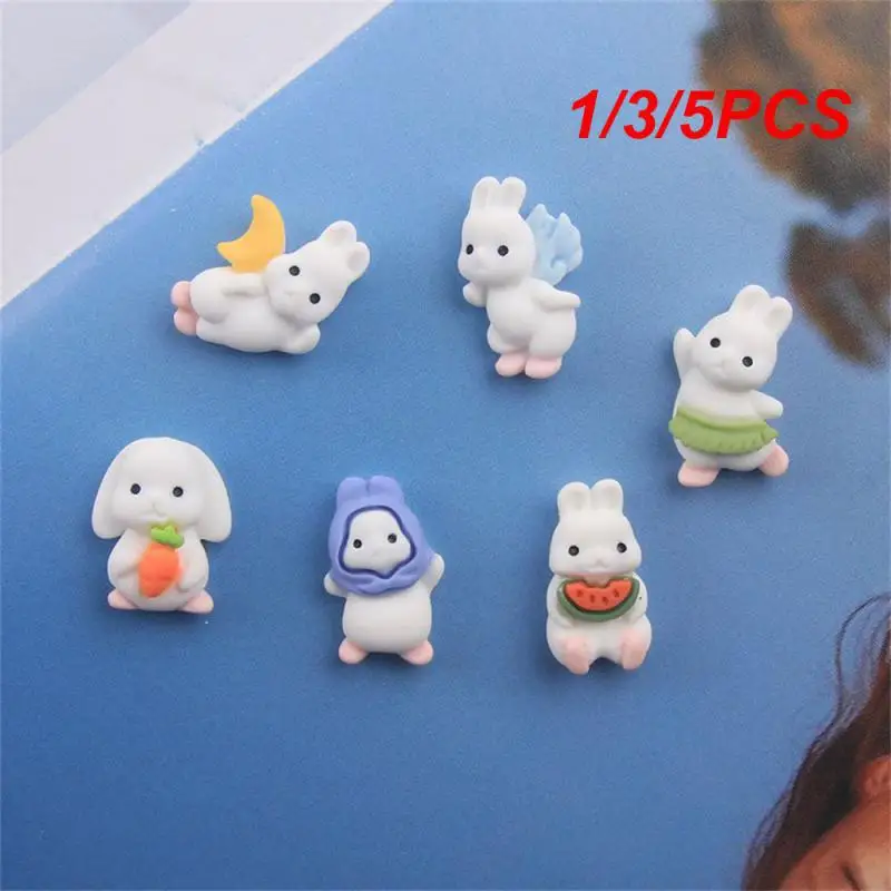 1/3/5PCS Resin Cream Glue Ornaments Cartoon Jewelry Decoration Resin Cream Angel Bunny Decor