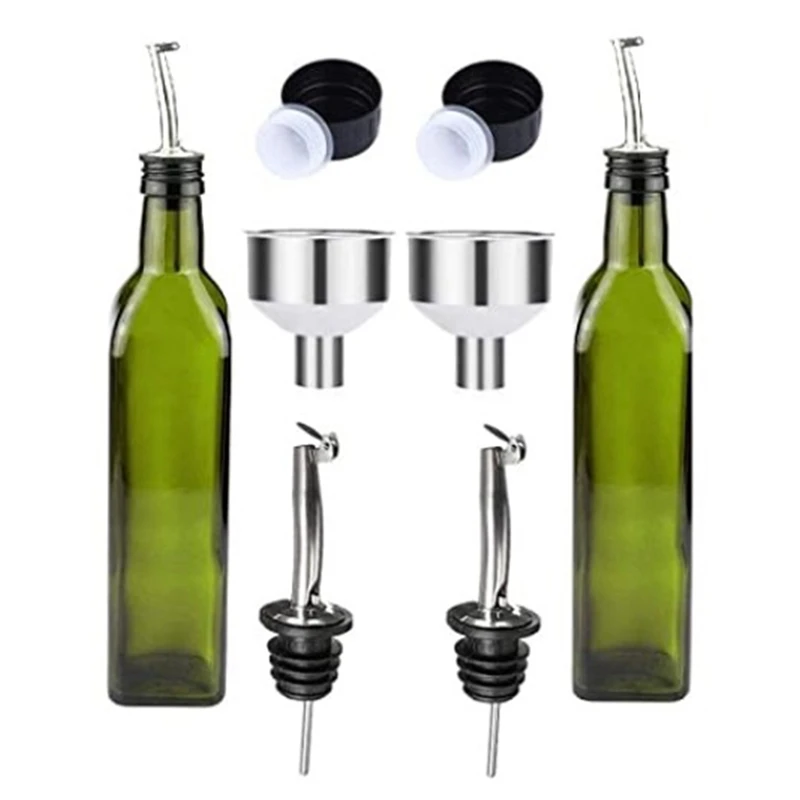 Afdeling beheerder Oost Timor Olijfolie Dispenser Fles Gemakkelijk Schenktuit Set Olie En Azijn Cruet Set  Met Food Grade Trechter Drip gratis| | - AliExpress