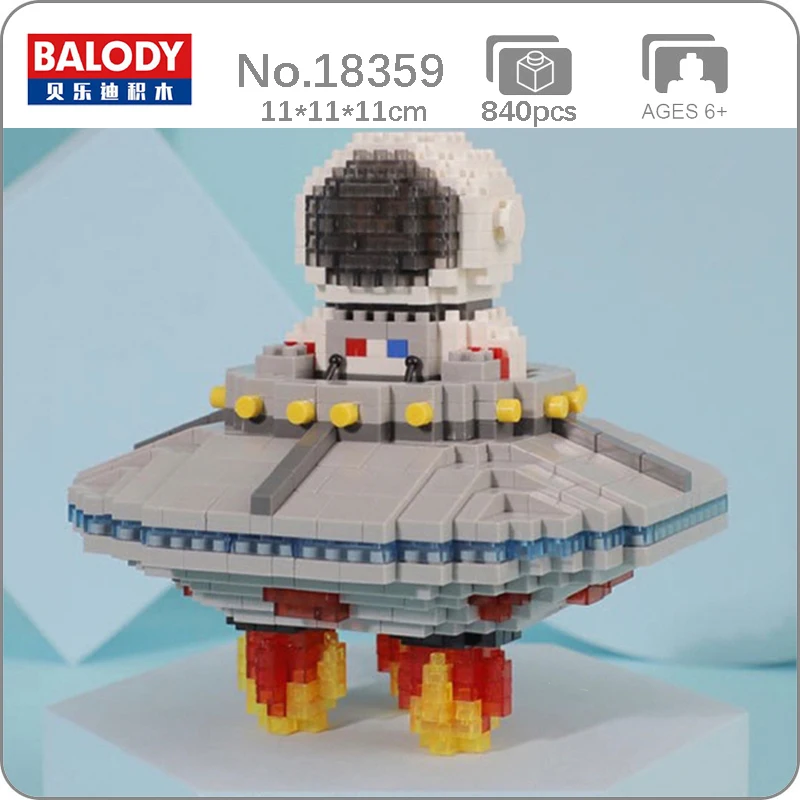 

Balody 18359 Space Astronaut Spaceman Fly UFO Spacecraft Doll Model Mini Diamond Blocks Bricks Building Toy For Children No Box