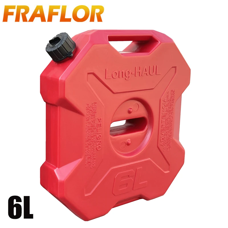 Fuel Tank Petrol Can Plastic Motorcycle Car 6 Liters 6L Backup ATV Portable With Mount Jerry Can UTV Oil Container petrol can motorcycle fuel container