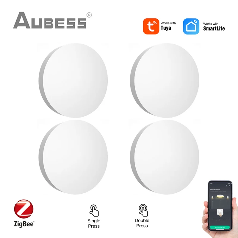 Tuya ZigBee Wireless 2 Scene Switch Smart Home Push Button Controller