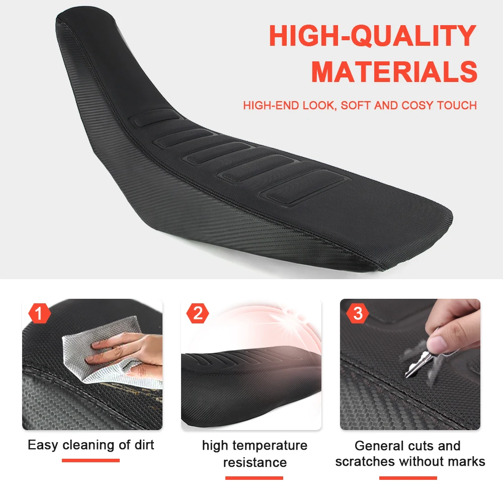 Motorcycle Seat Cover For Honda CRF250L CRF250RL CRF250M 2013- PVC Leather Waterproof Seat Saddle Cushion Cover Protector