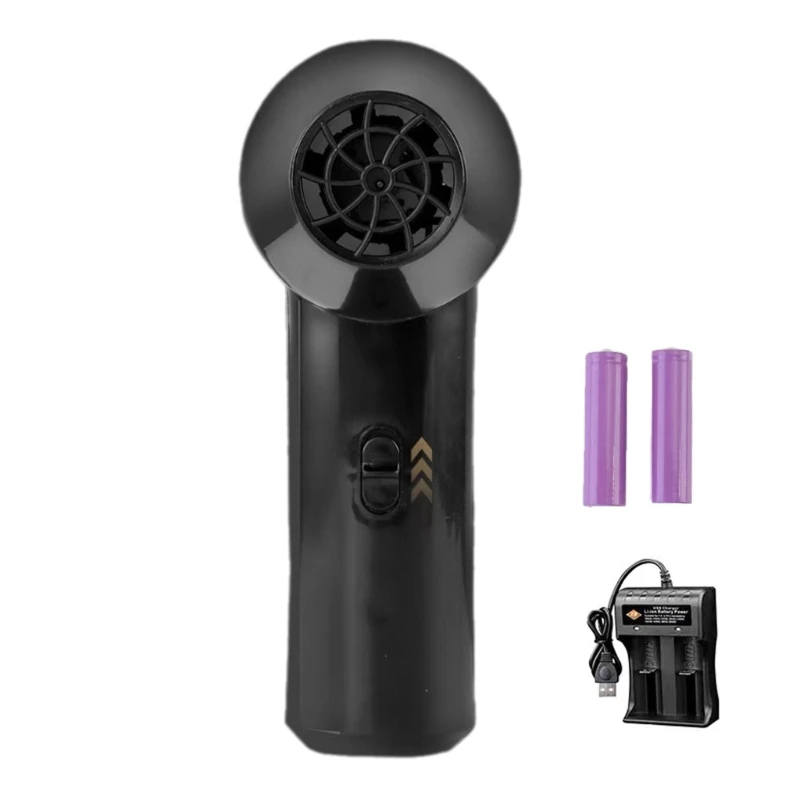 Mini Air Fan Air Blower 12V Rechargeble Hair Dryer 2x1500mah Battery Pack 2