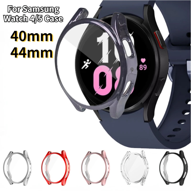 Custodia Protettiva Per Samsung Galaxy Watch 5 4 40Mm 44Mm Tpu Soft Full Screen Protector Bumper Per Samsung Galaxy Watch 4 5 Cover