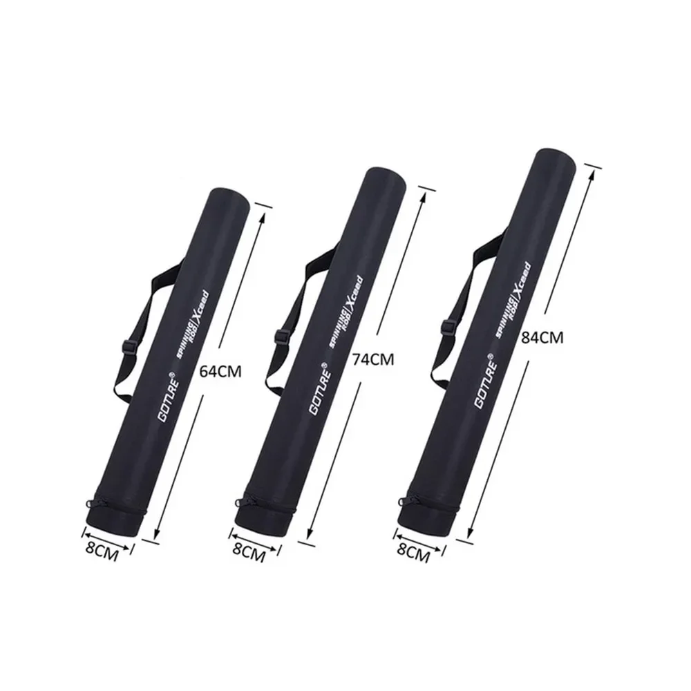 Goture 하드 튜브 지깅 낚싯대 가방, 루어 낚싯대 보관 케이스, 여행 낚시용 핸드백, 64cm, 74cm, 120cm, 140cm, 150cm