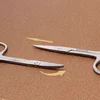 Professional Stainless Nails Eyebrow Nose Eyelash Cuticle Trimmer Epilator Scissor Manicure Tool Curved Pedicure Scissors Silver 3
