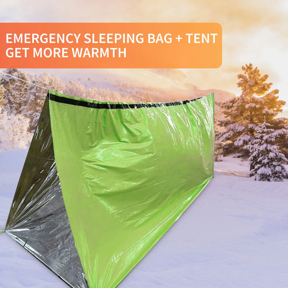 Outdoor Portable Emergency Tent Shelter Tube Waterproof Thermal Blanket