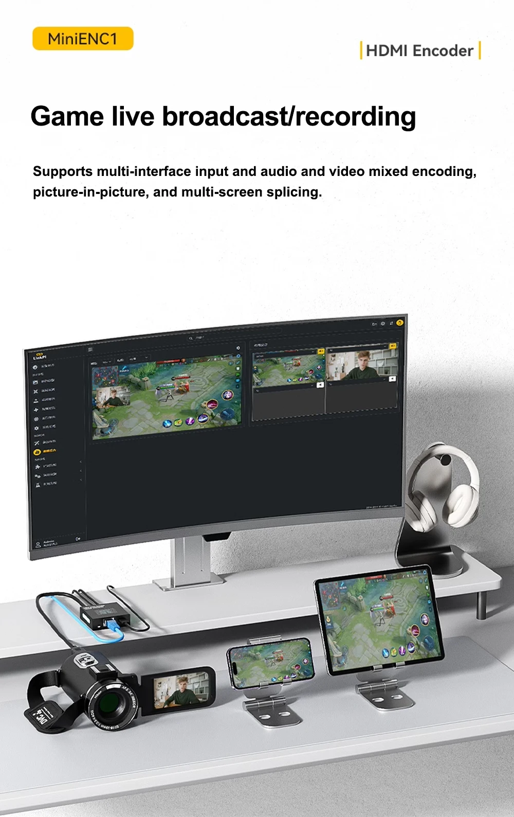 Link Pi MiniENC1 HDMI Encoder Portable Streaming Full-HD 1080P60 RTSP RTMP H265