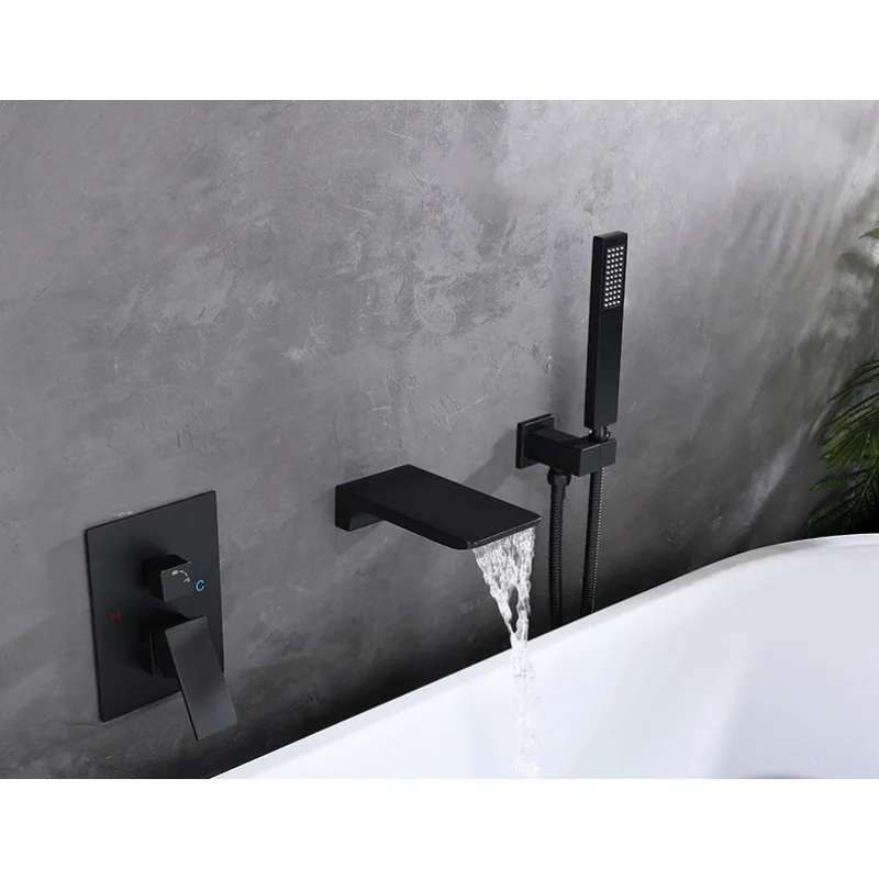 All-copper embedded bathtub shower, concealed  set, household hotel booster nozzle  set