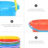 5Pcs Children Beach Toys Summer Toys Kids Seaside Silicone Sand Collection Bucket Digging Sand Tools Beach Toys 4