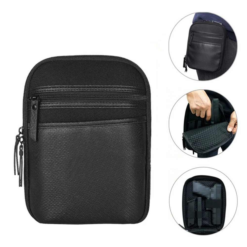 Handgun Bag with Sling Concealed Tactical Shoulder Bag Hunting Gun Pouch Magazine Pouch Outdoor Soft Protection Pistol Gun Case 2
