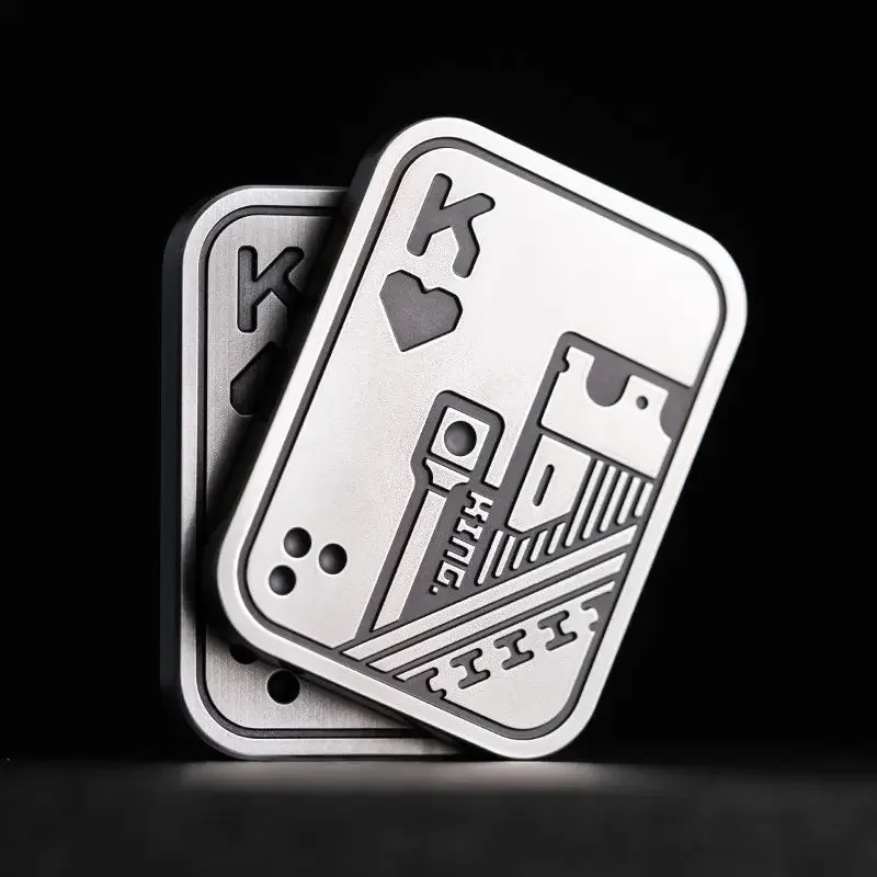 New Metal Poker Push Card Metal EDC Hand Spinner Fidget Spinner Toy Autism Sensory Toy Relieves Stress Fidget Toy