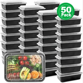 Disposable Food Containers with Lids Leakproof Plastic Bento Lunch Box Fridge Fresh-keeping Boxes Kitchen Food Storage Tableware