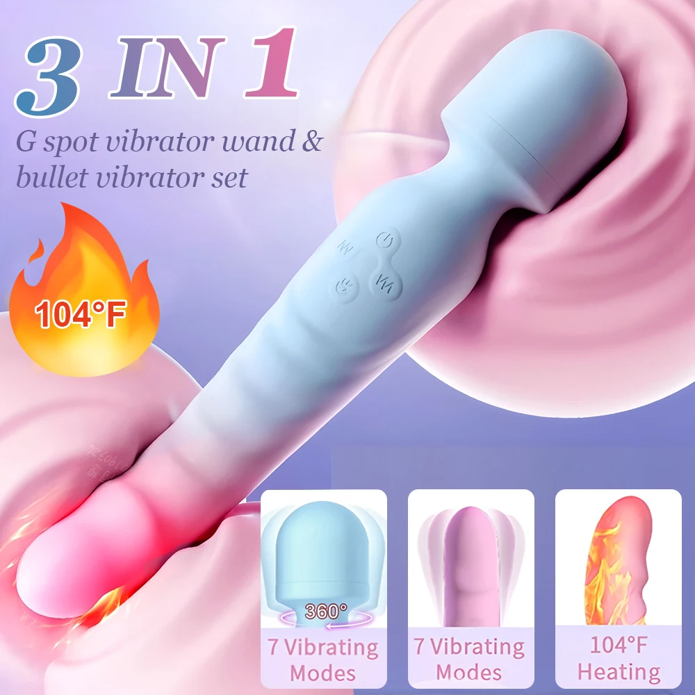 3 IN 1 Mode Powerful Vibrator AV Sex Machine Magic Wand Clitoris G Spot Stimulator Female Vagina Massager Woman Adults Sex Toys