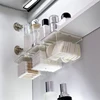 1PC Drawer Style Storage Box Under The Mirror Cabinet Transparent Bathroom Cotton Stick Makeup Cotton Bathroom Pull-Out Storage 3