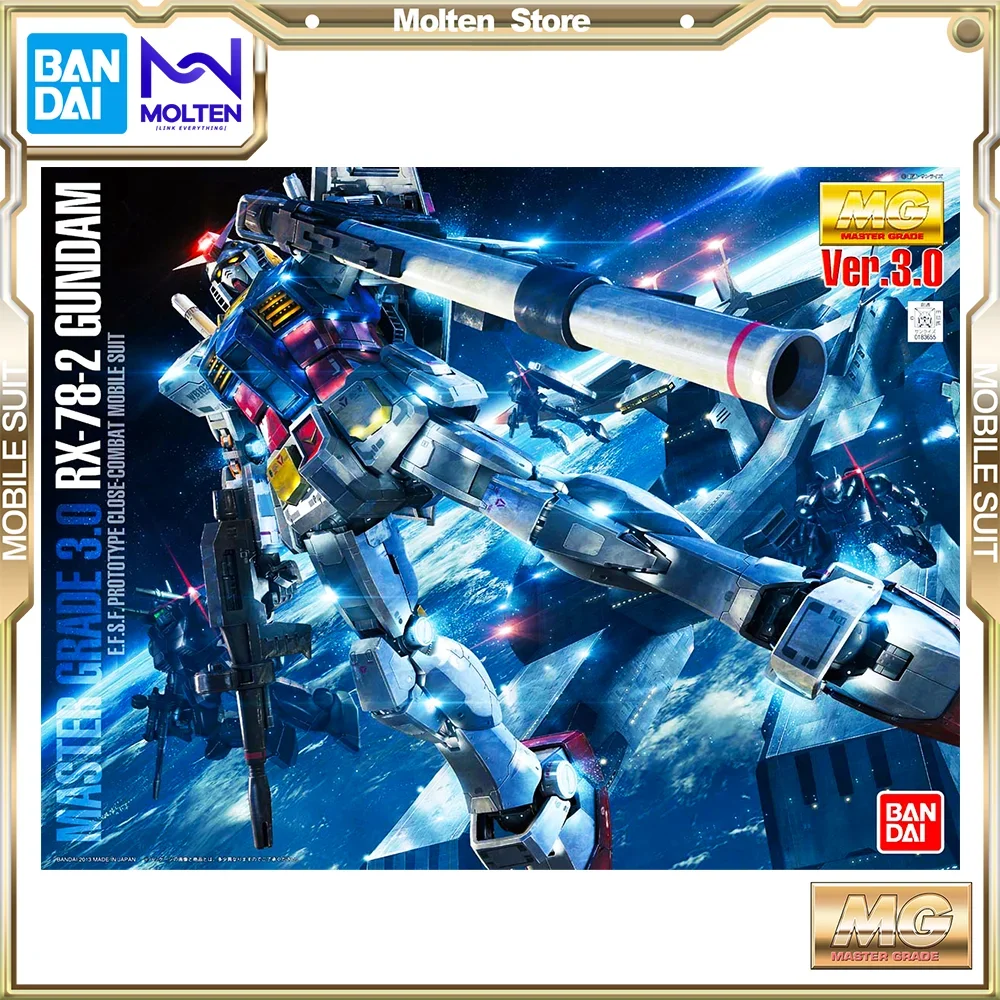 Bandai Mg 1/100 Gundam Rx-78-2 Ver. 3.0 Mobile Suit Gundam Gunpla Model Kit Assembly/Assembling