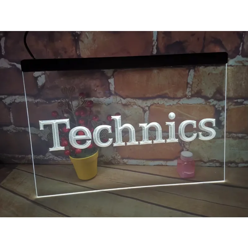 technics logo new NR beer bar pub club 3d signs led neon light
