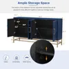 Accent Sideboard Cabinet  Retro Credenza Console Storage Cabinet Dining Buffet Table with 4 Doors & Adjustable 2