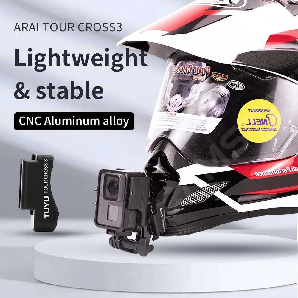 Support de caméra d'action pour casque moto - Compatible GoPro, Insta360, DJI