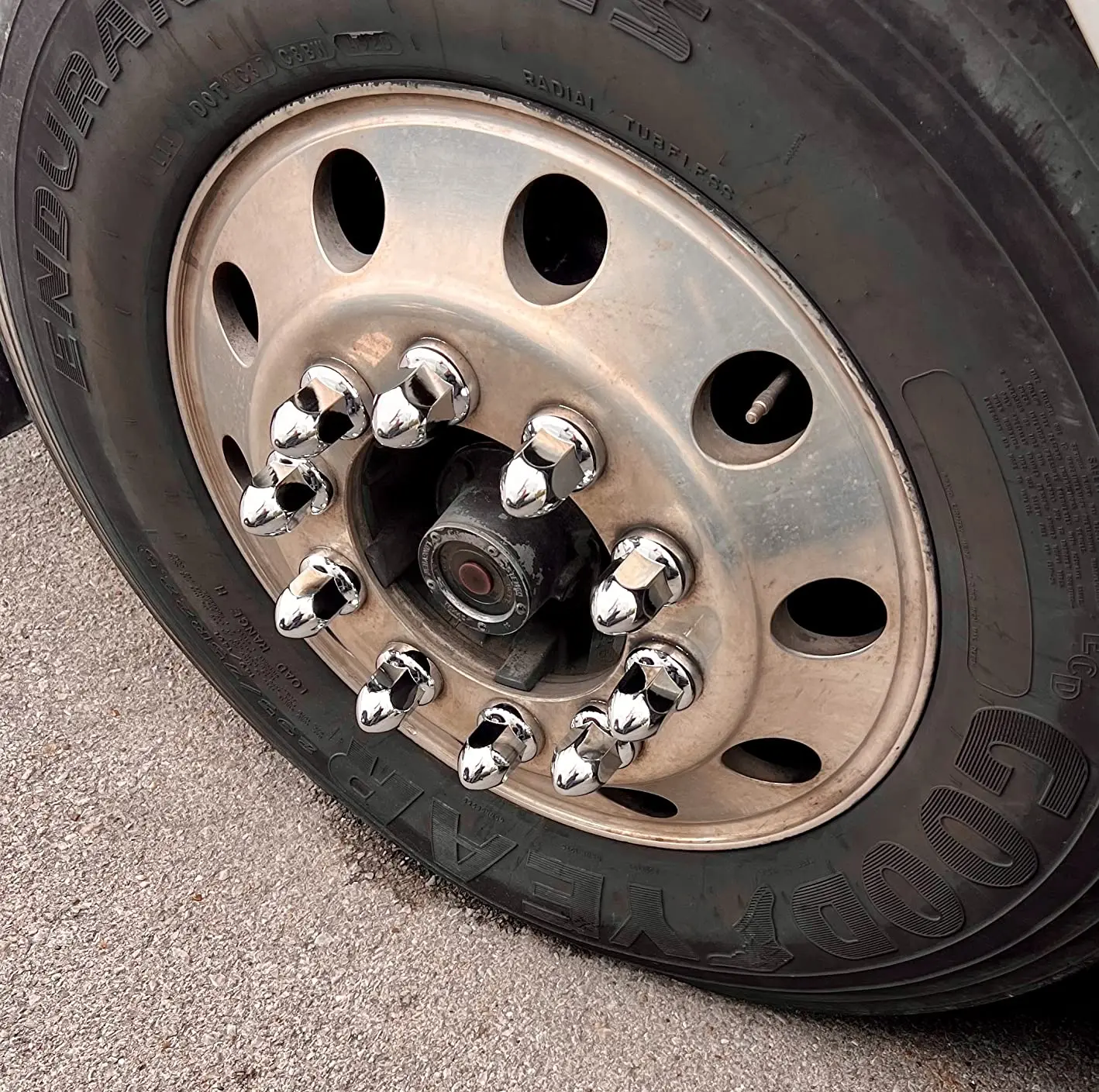 Semi Truck Lug Nut Covers 20PCS 33mm Chrome Push On