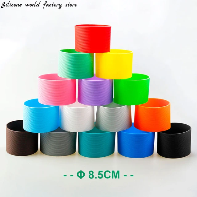 Glass Cup With Silicone Sleeve, Water Cup With Non-slip Heat