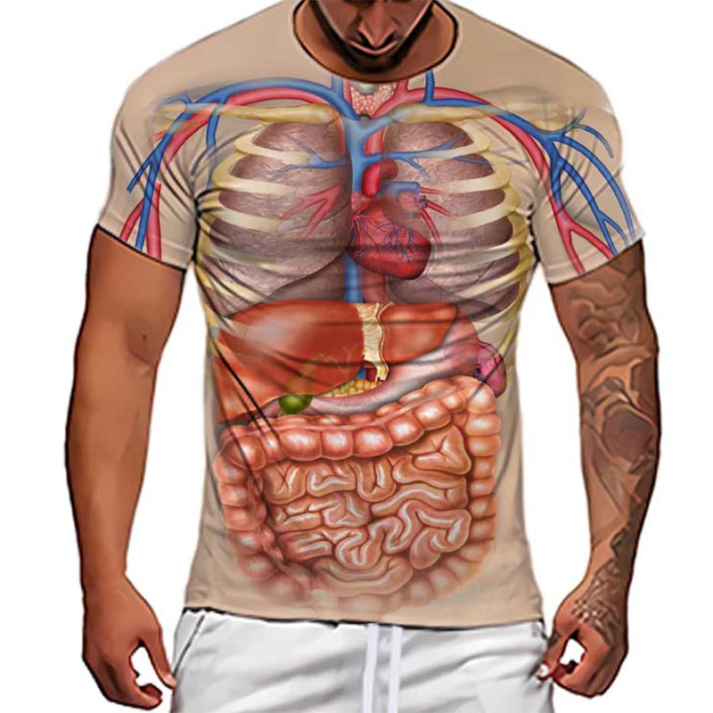 Men Hip Hop 3D Print T Shirt Fashion Short Sleeve Oversized Tee