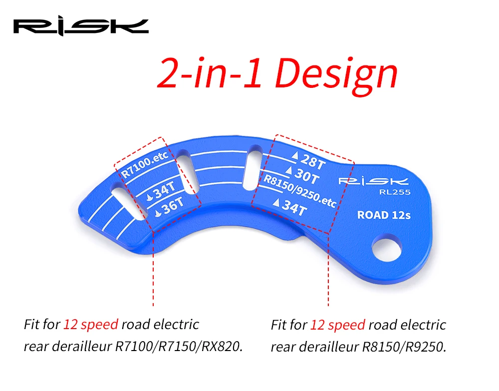 RISIKO Rennrad 12T Elektrische Schaltwerk Einsteller Einstellung Gauge Guide Tool Kette Lücke Werkzeug Für R7100 R7150 RX820 R8150 – Detail 3