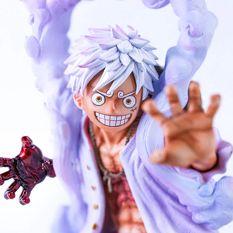 NALORA Luffy Gear 5 Figure Anime Nika Lightning-Gear 5 Nika Luffy Action  Figure 20CM/7.87Inch