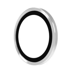 Premium Rear Camera Lens Protector with Metal Ring for Motorola Moto Edge 50 Pro (Silver)