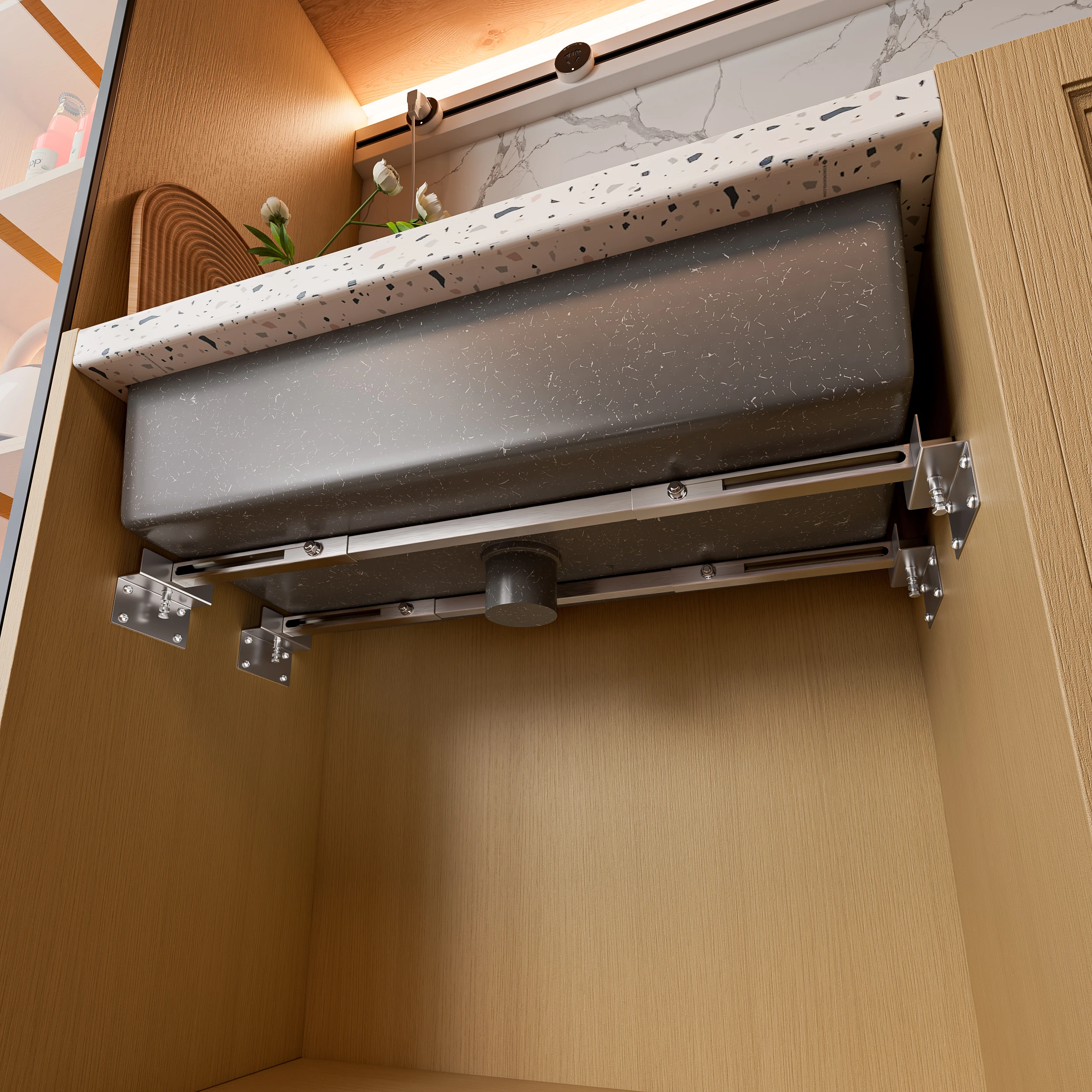 Suportes para Pia Undermount em Suportes Ajustáveis para Cozinha Pesada 1pc Aço Inoxidável