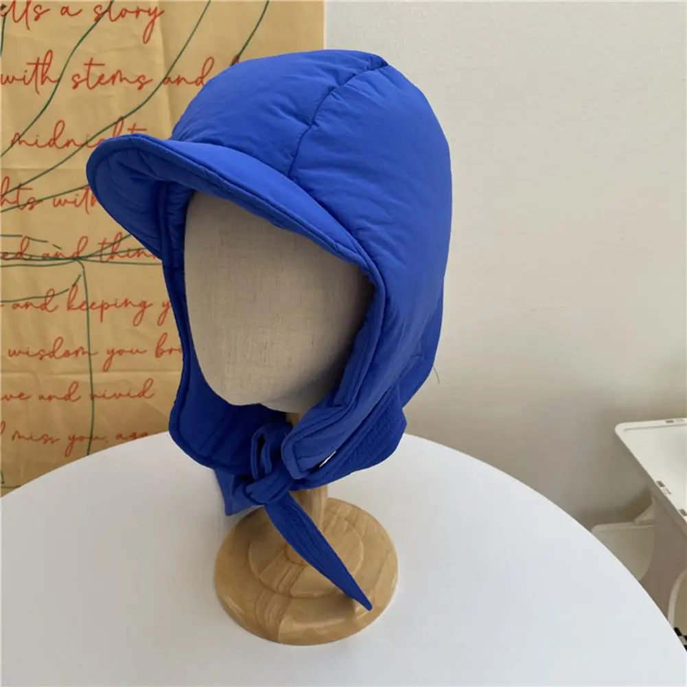 

Winter Warm Down Padded Hat Ultra-Thick Solid Color Outdoor Riding Windproof Thickened Ear Protector Hat