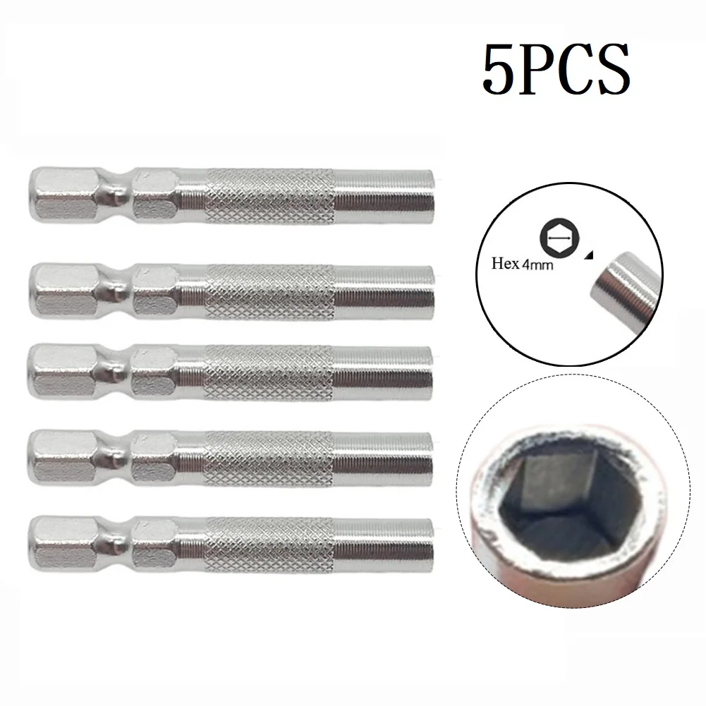 

5PCS Hex Shank 6.35mm 1/4" Insert Bit Adapter To System 4mm 4 Screwdriver Micro Bit Adapter Magnetic Holder Hand Tool Parts