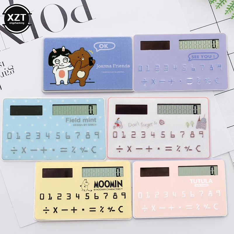 Description Picture 4 of itemNew Cartoon Fruits Animal Mini Card Calculator Fashion Stationery Supplies Solar Calculator Children Gift