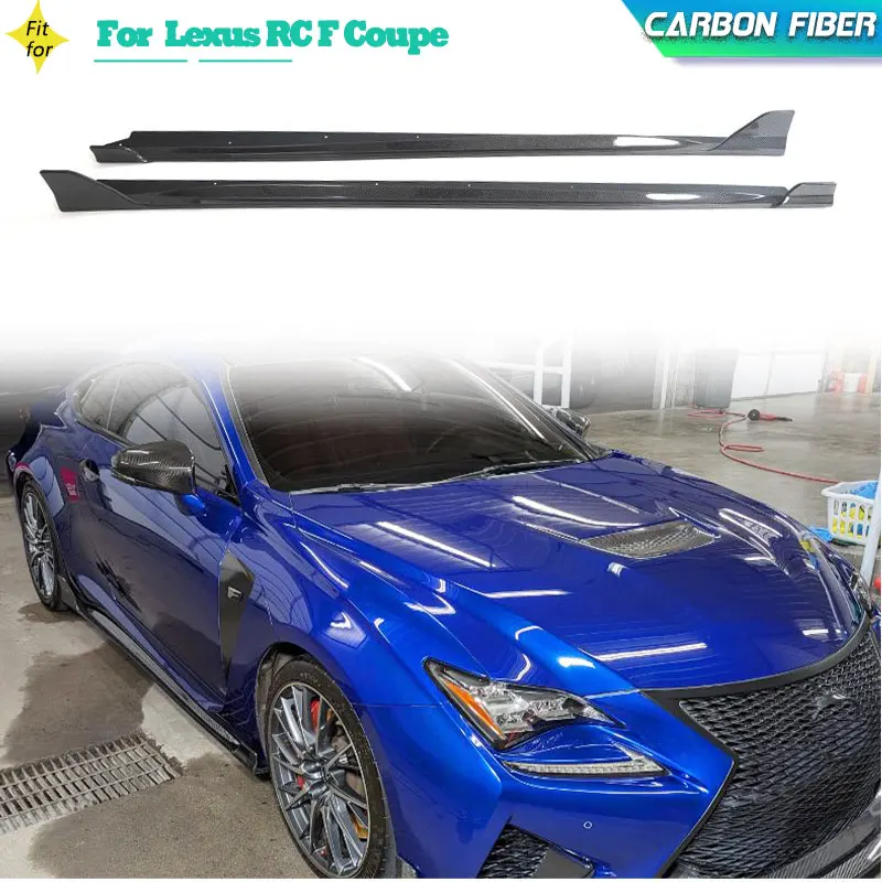 

Боковые юбки для автомобиля из углеродного волокна для Lexus RC F Coupe, 2 двери 2015-2018, боковая дверь, юбка, удлинители, комплекты аксессуаров для тела